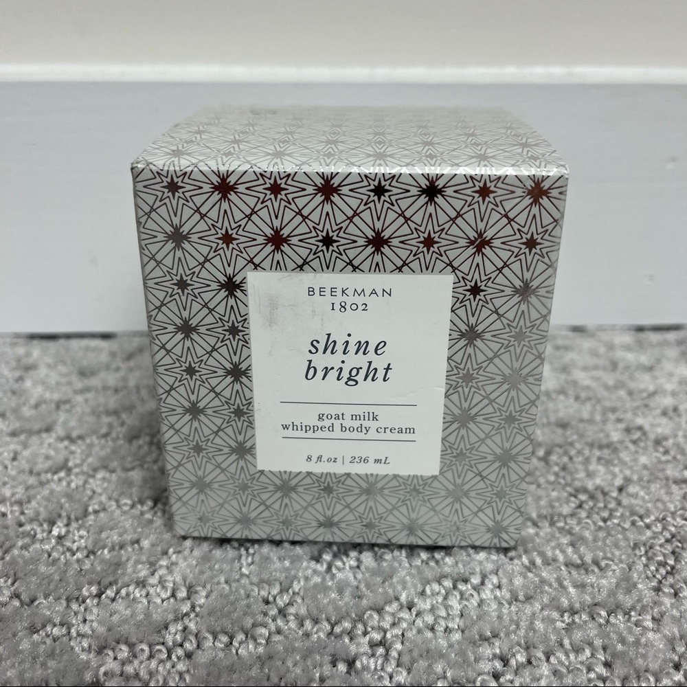 New Beekman 1802 ORGANIC‎ Whipped Body Cream Shine Bright Goat Milk 8 oz
